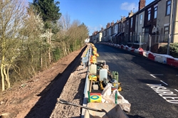 Network Rail continue work to secure street next to West Coast main line 