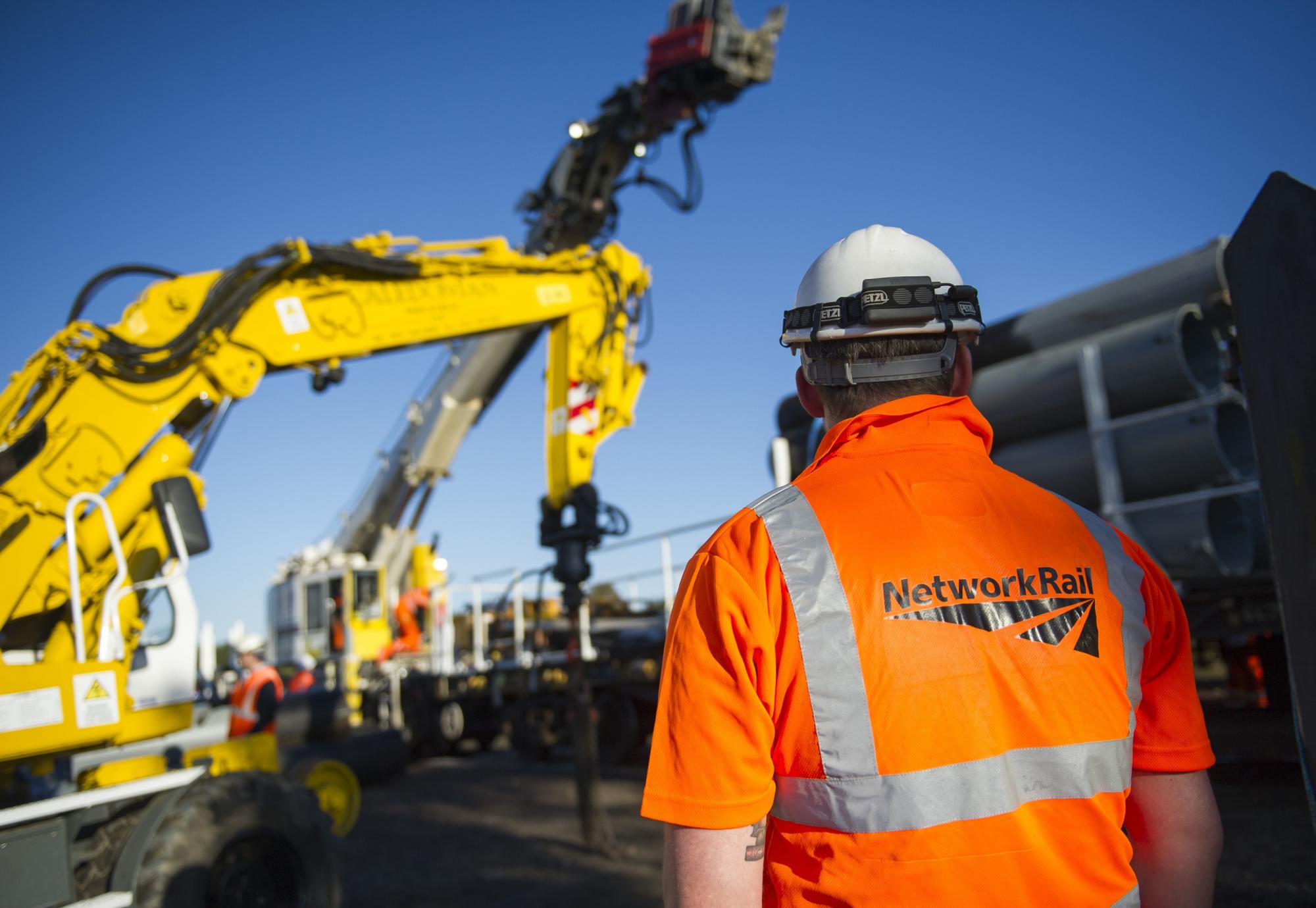 Network Rail engineer on site of a major project