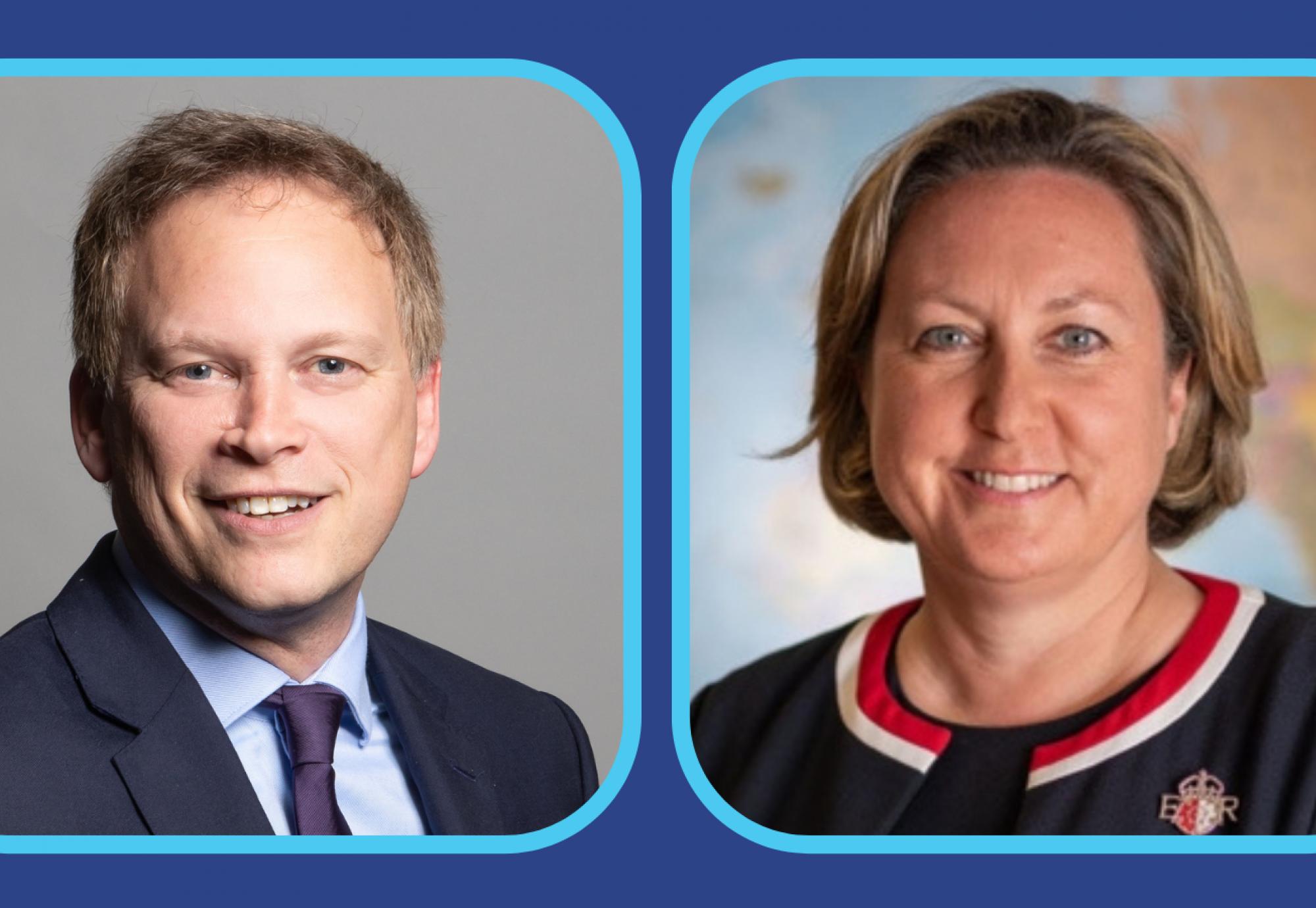 Grant Shapps and  Anne-Marie Trevelyan
