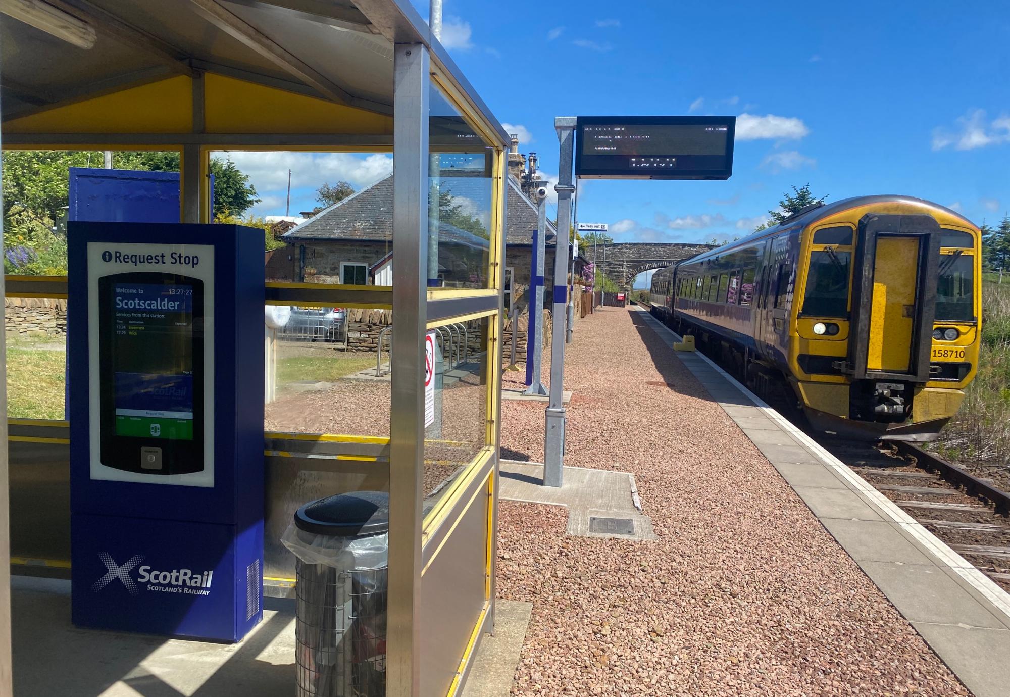 Scotscalder request-stop kiosk, via Network Rail 