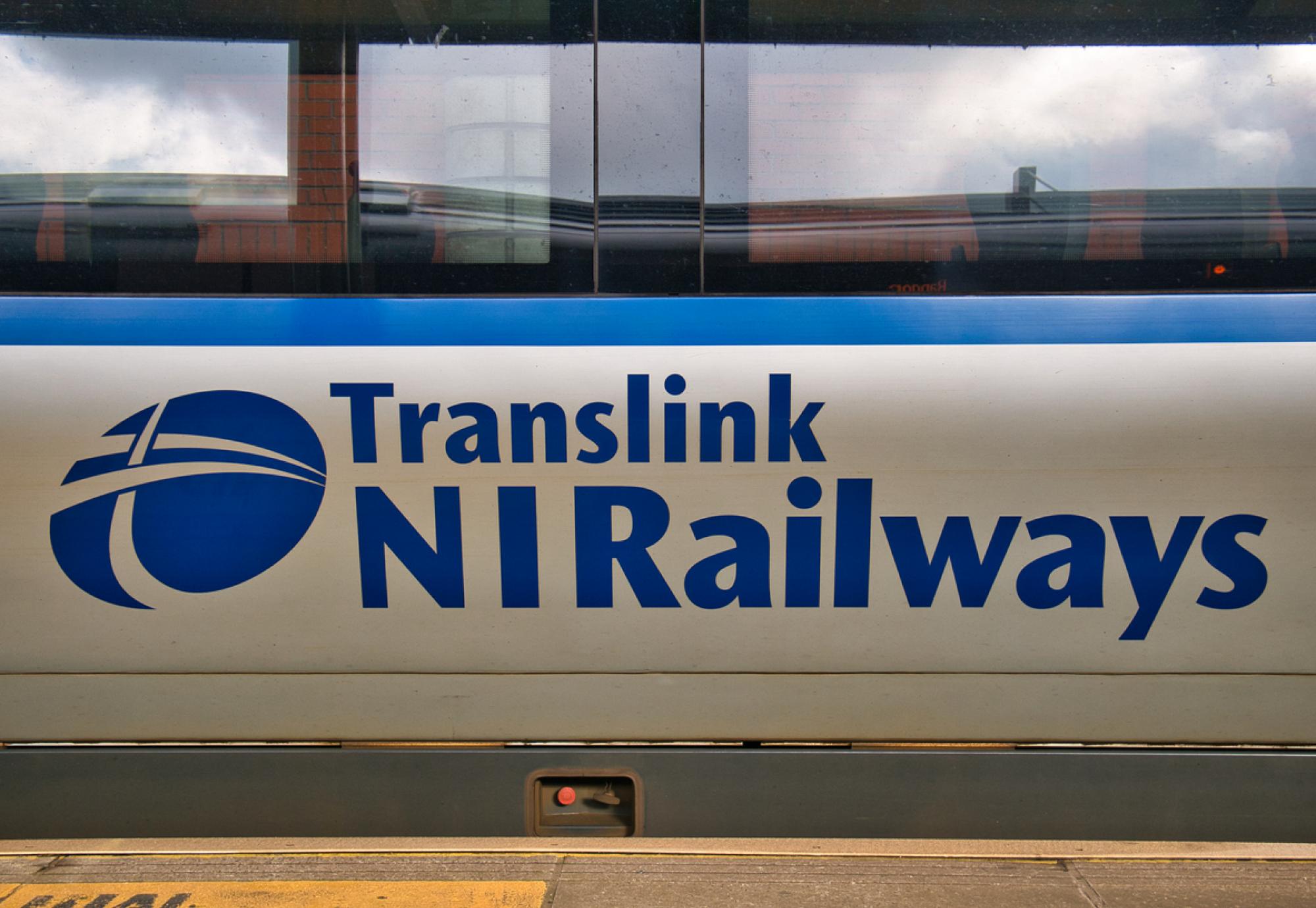 Image of Translink train livery at station
