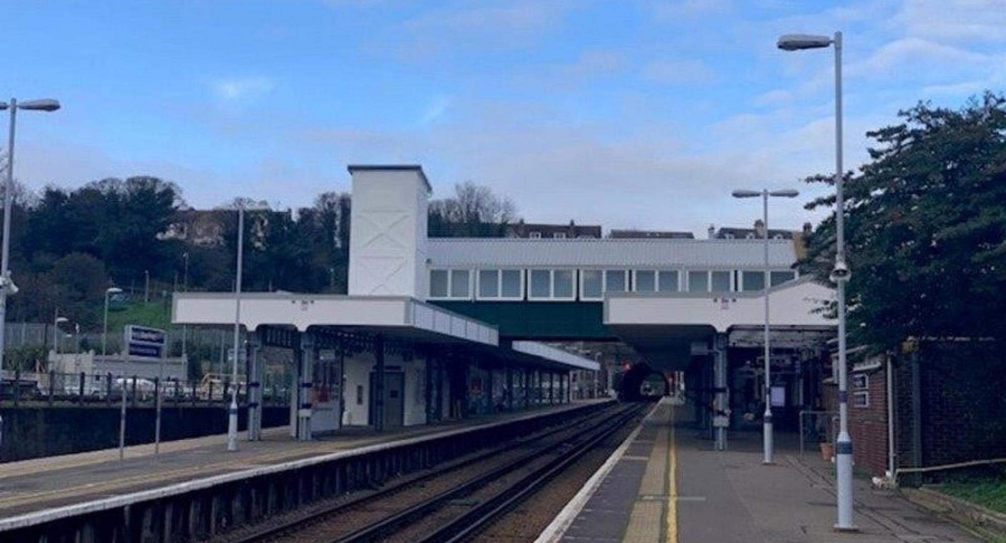 Footbridge at Dover Priory station