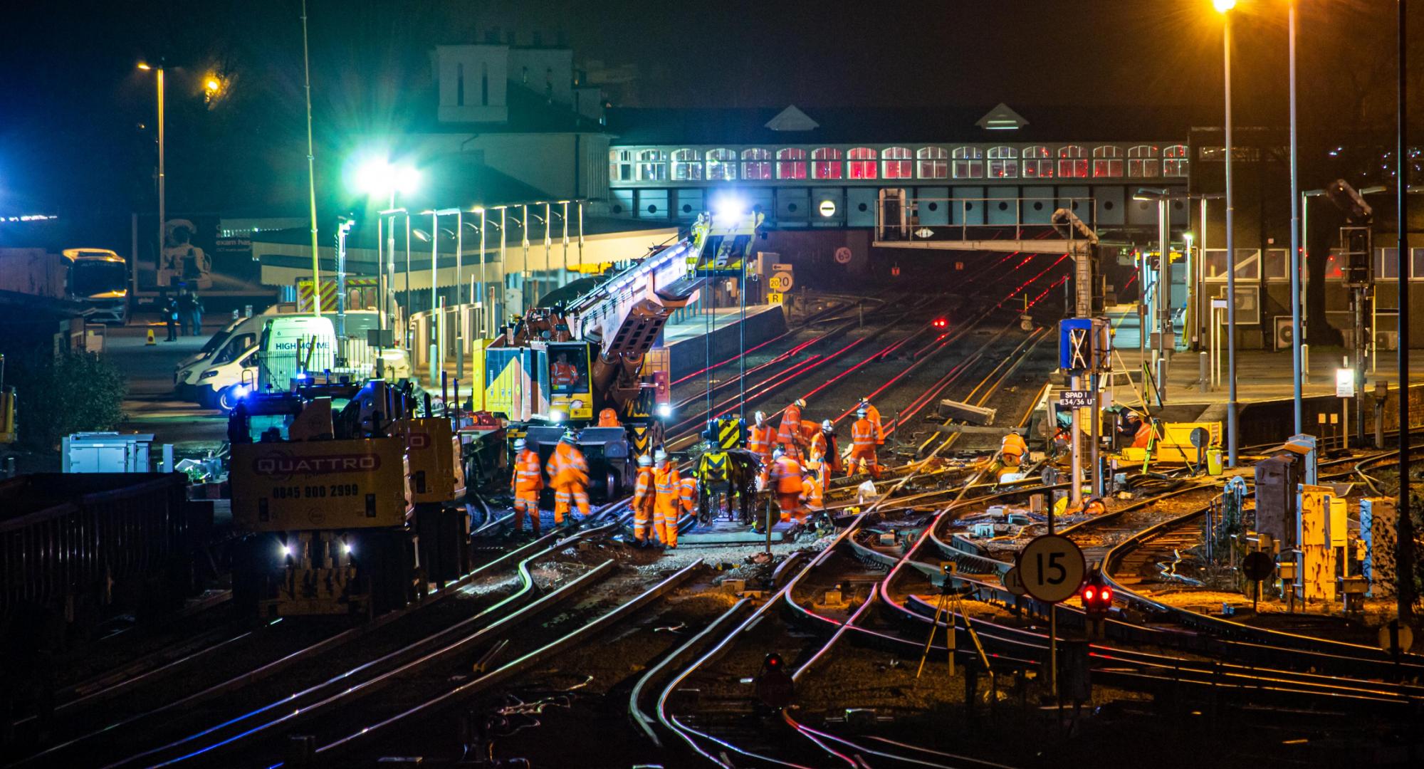 Network Rail engineers working on site