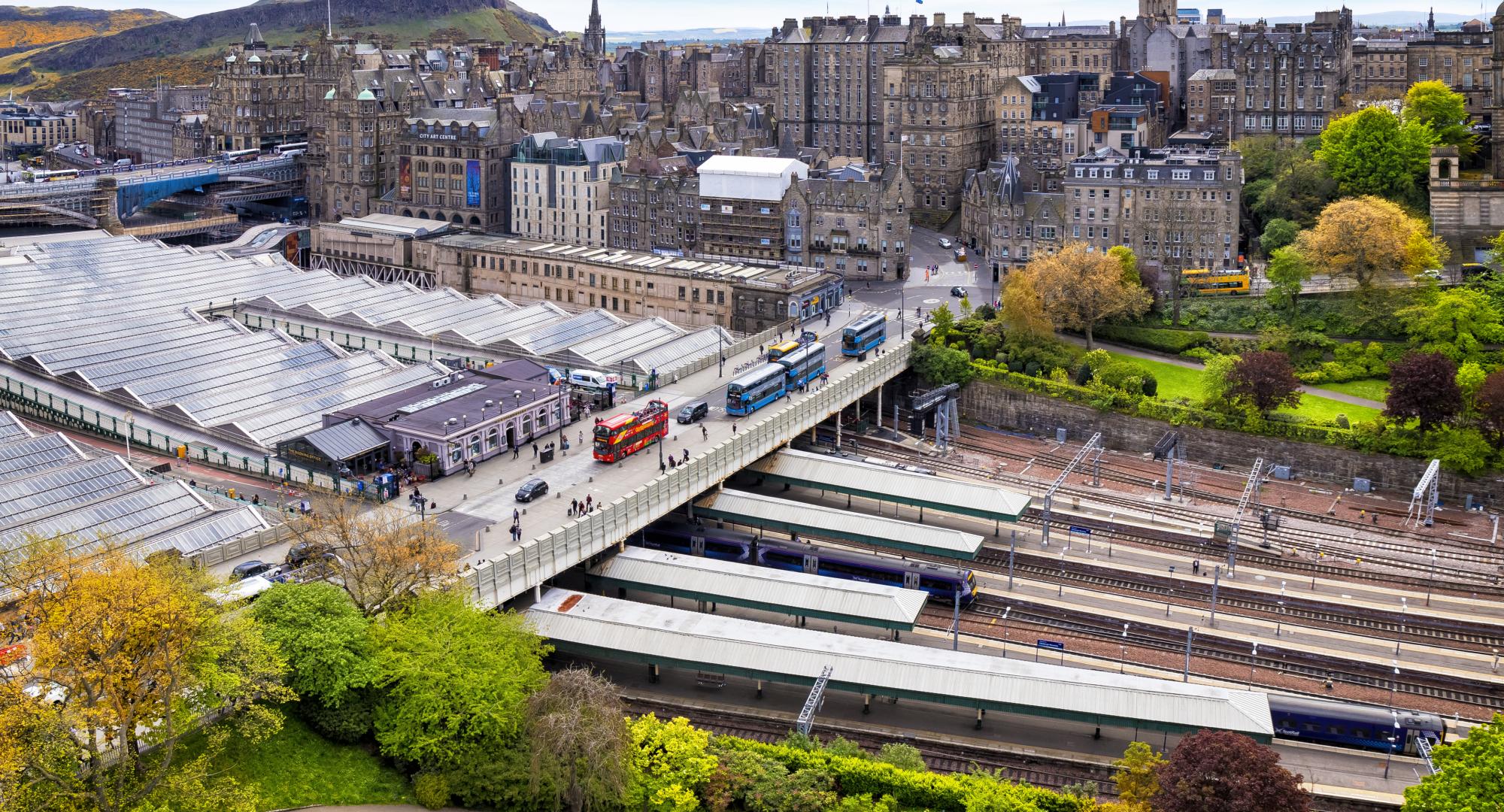 Aerial view of the Waverley Station