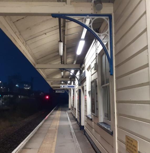 Andover Station following rewiring work 