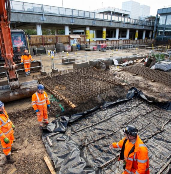Behind the scenes at Gatwick Airport station building site