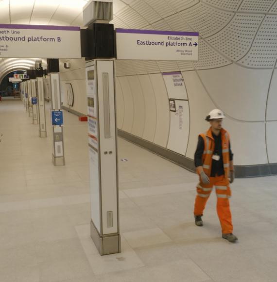 Worker on the Crossrail project 