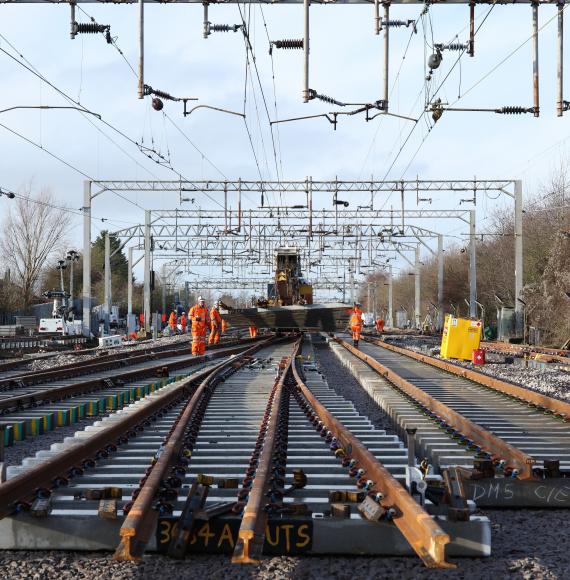 Network Rail renewal works at Colchester