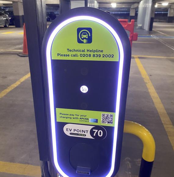 EV charging point, via Network Rail 