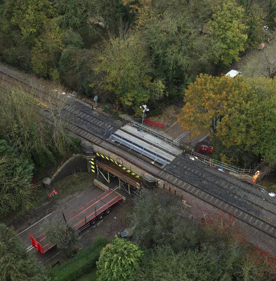Foster bridge repaired, via Network Rail 