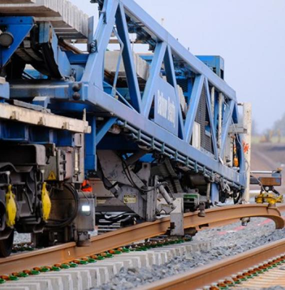 Track laying technology used on East West Rail