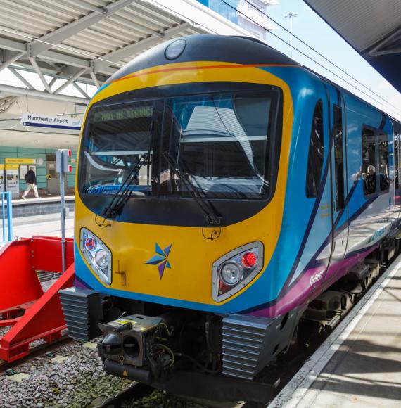 Train at Manchester Airport station