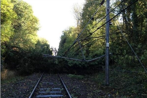 Major rail disruption across the south due to storm
