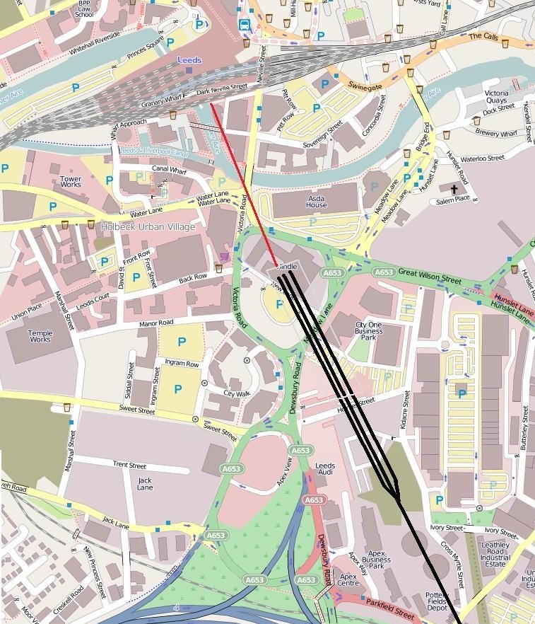 812 Leeds New Lane railway station location with markings c. Michael Taylor, uploaded by 812 Leeds New Lane railway station location with markings c. Michael Taylor, uploaded by