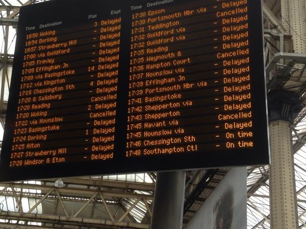 South West Trains suffers nightmare Monday