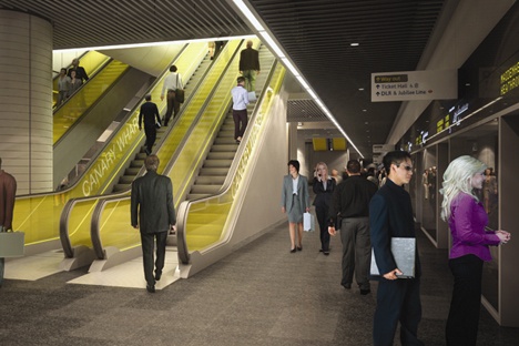 Early completion for Canary Wharf station