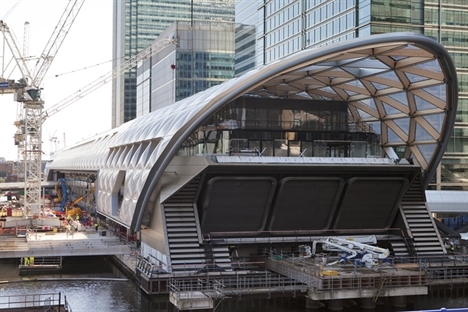 Structural stage of Canary Wharf Crossrail station complete