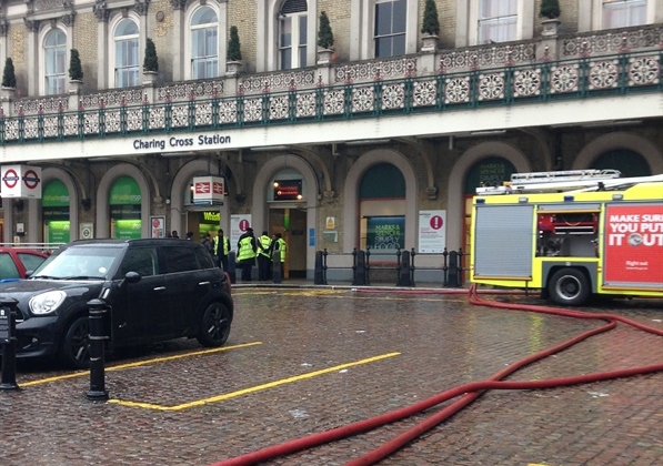 Charing Cross evacuated after fire on Southeastern train
