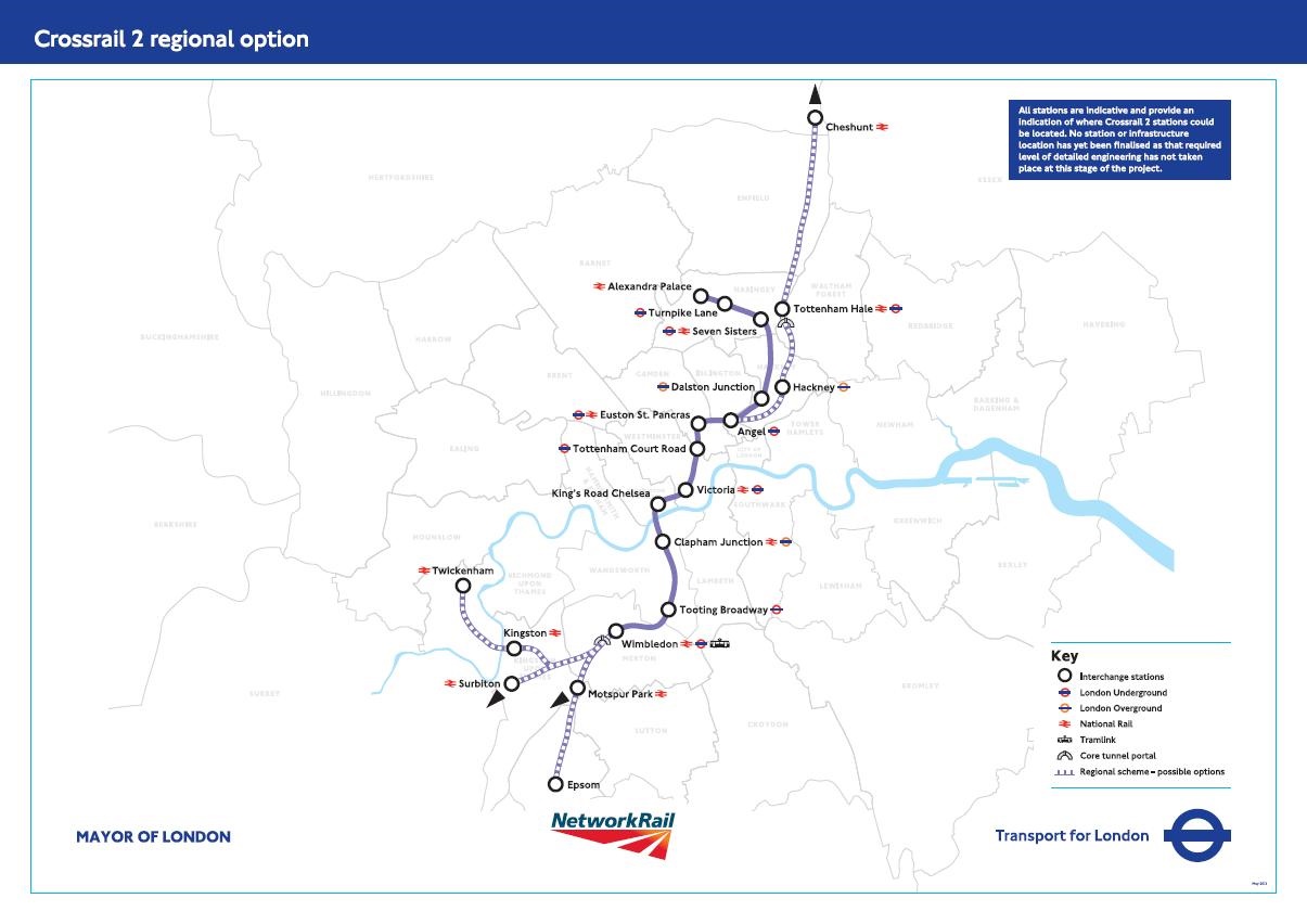 Council leaders call for ‘eastern phase’ to Crossrail 2 to promote growth