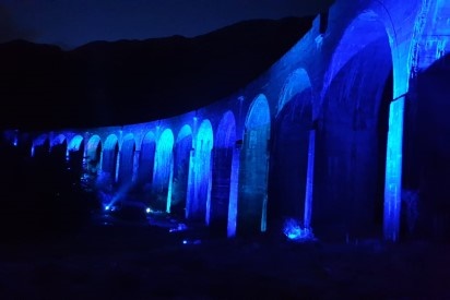 Iconic Glenfinnan viaduct turns blue for the country’s NHS heroes 