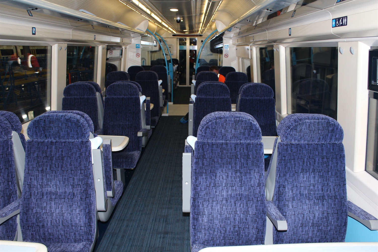 Interior of a refurbished Class 375 train