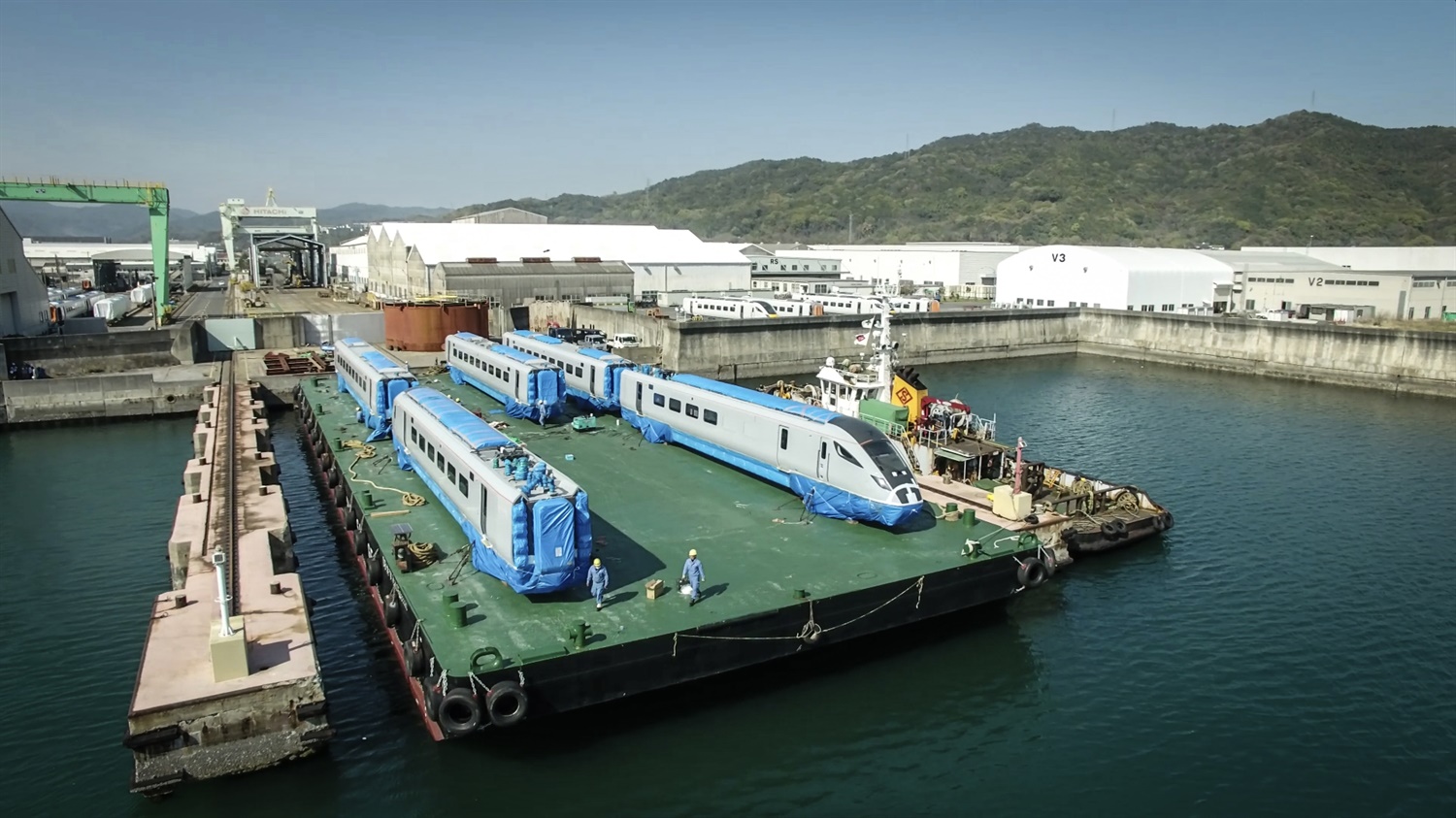 First TPE Hitachi test train leaves Japan en route to UK