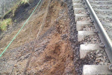 Track re-opens after landslide