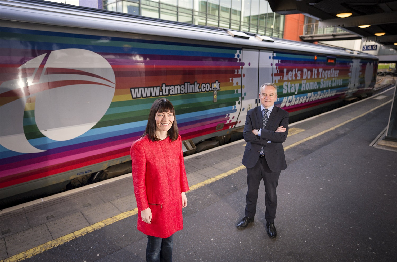 Nichola Mallon MLA, Minister for Department for Infrastructure and Chris Conway Nichola Mallon MLA, Minister for Department for Infrastructure and Chris Conway