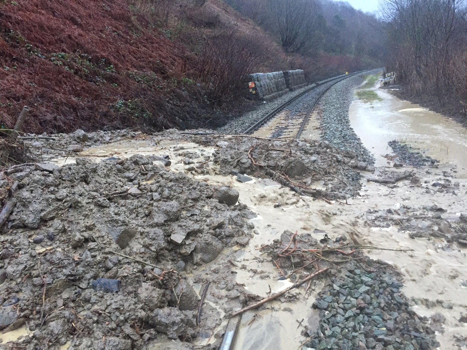 Weekend of heavy rain causes landslide chaos across the UK