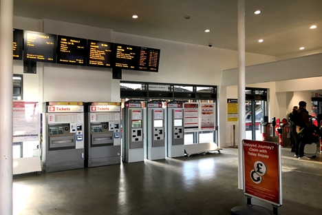 Ticket machines in booking hall edit