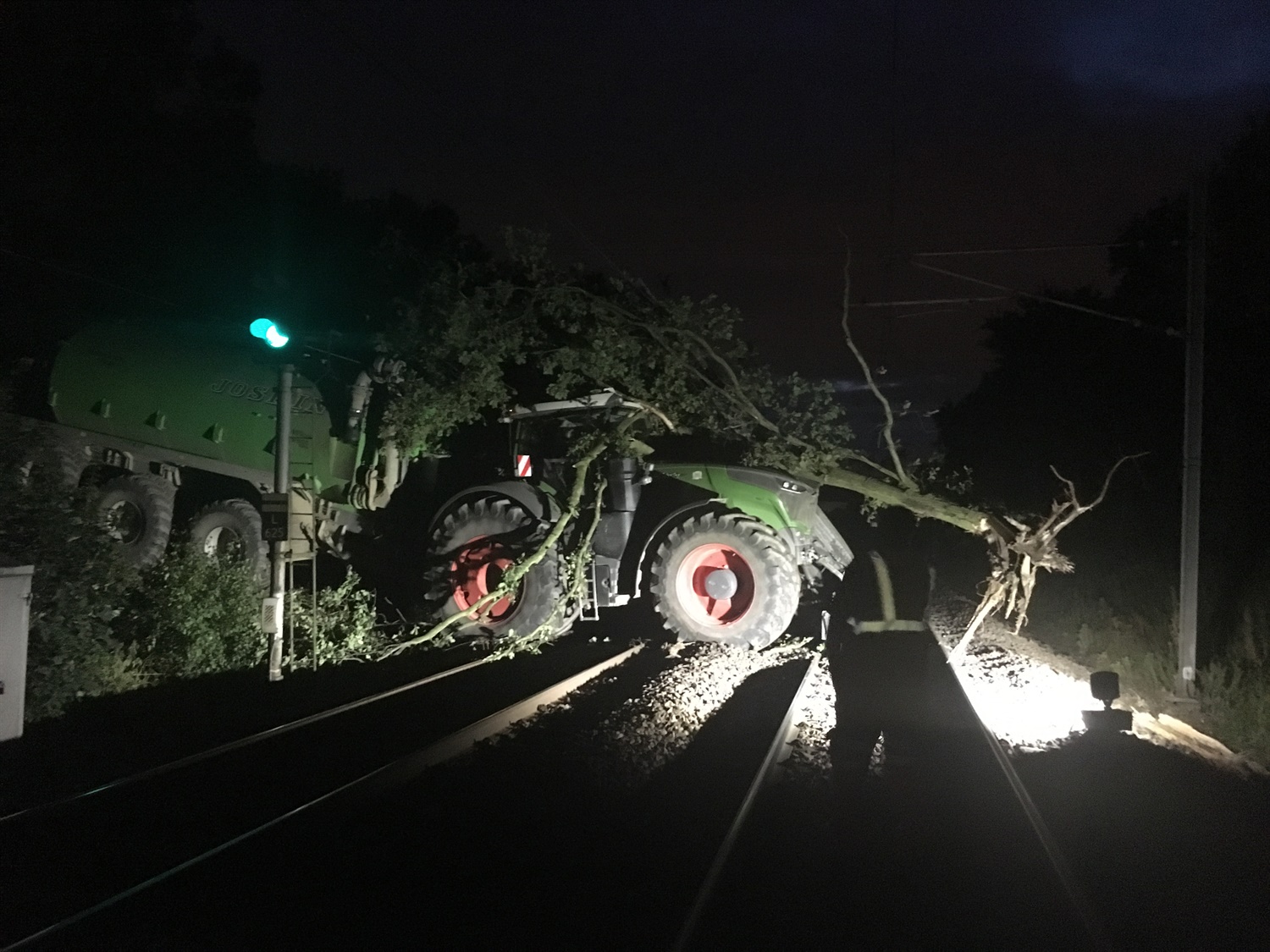 Plough about that! Severe disruption in Yorkshire as tractor crashes onto train tracks