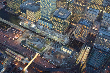 Canary Wharf station works continue