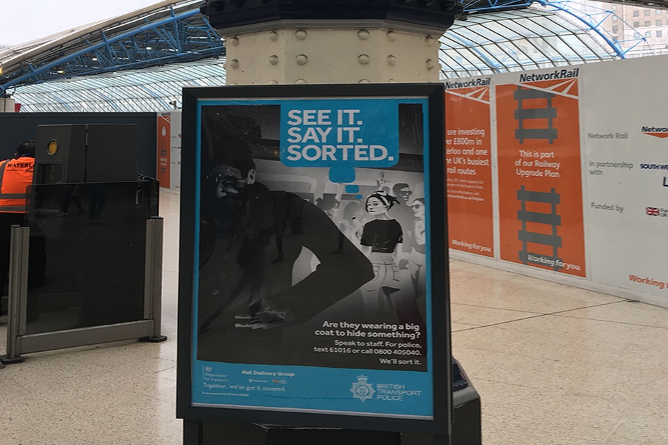 Rail safety campaign urges passengers to report any suspicious behaviour