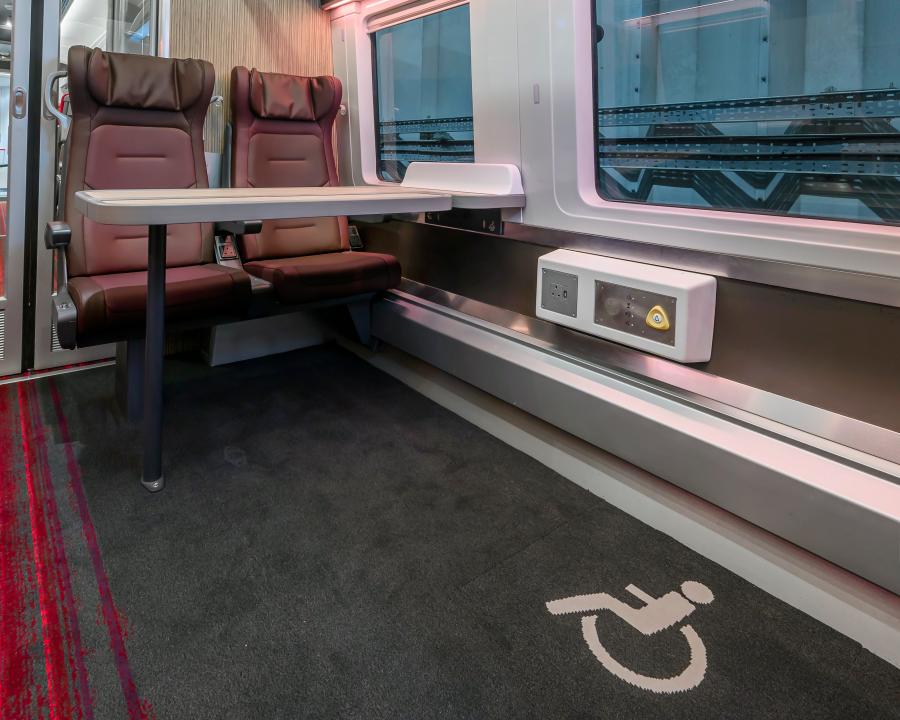 Wheelchair space in First Class Carriage 