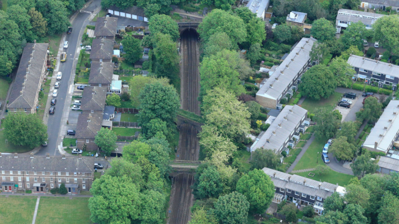 Ariel view of Blackheath Tunnel entrance
