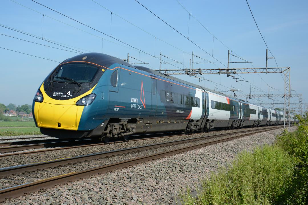 Pendolino train on the UK rail network