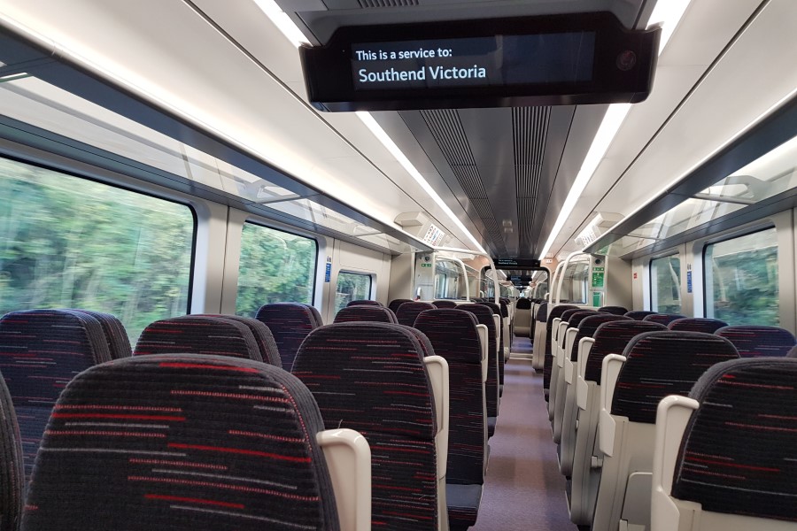 Bombardier train interiors on test 