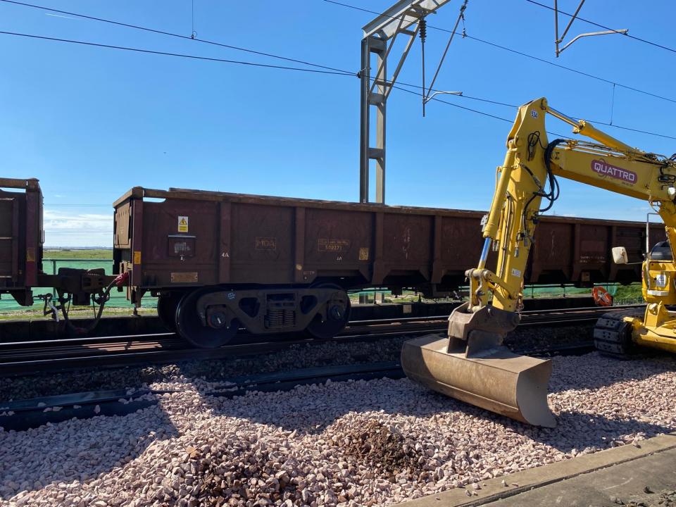 Ballast being removed