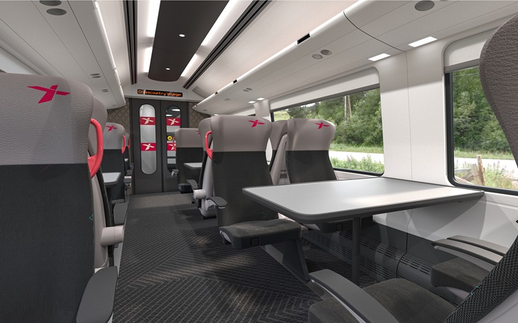 CrossCountry Voyager Refurbished First Class Saloon Visualisation