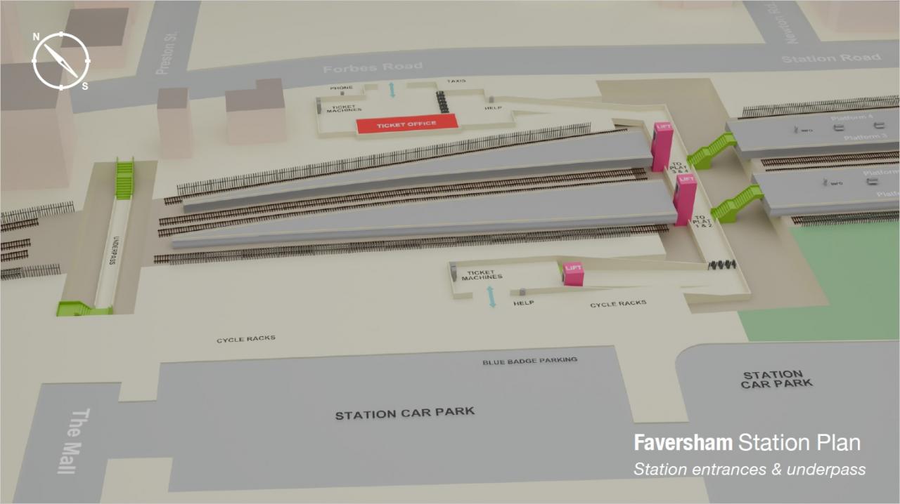 Faversham Updated Station Map