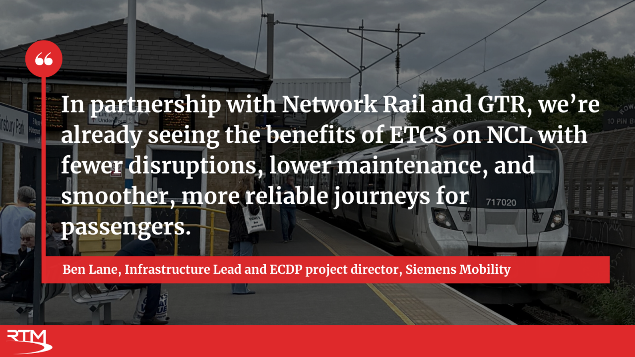 Quote from Ben Lane, Siemens Mobility