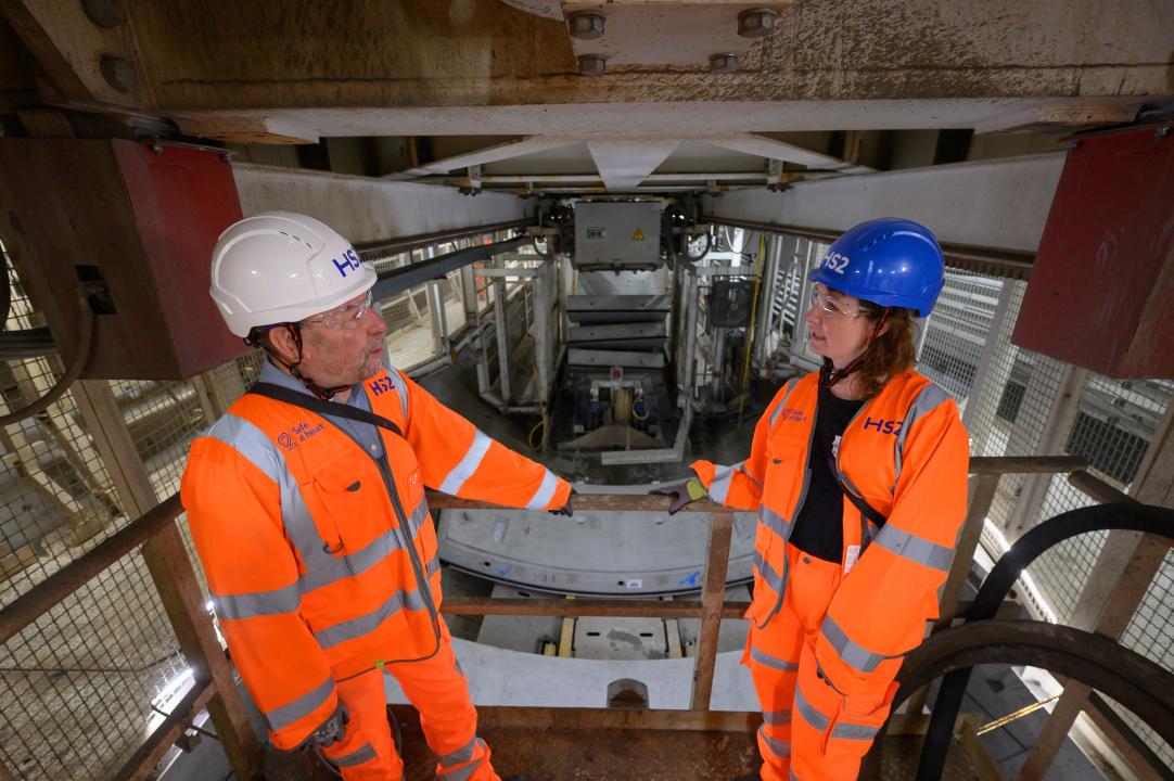 HS2 CEO Mark Wild and Katherine McAlpine