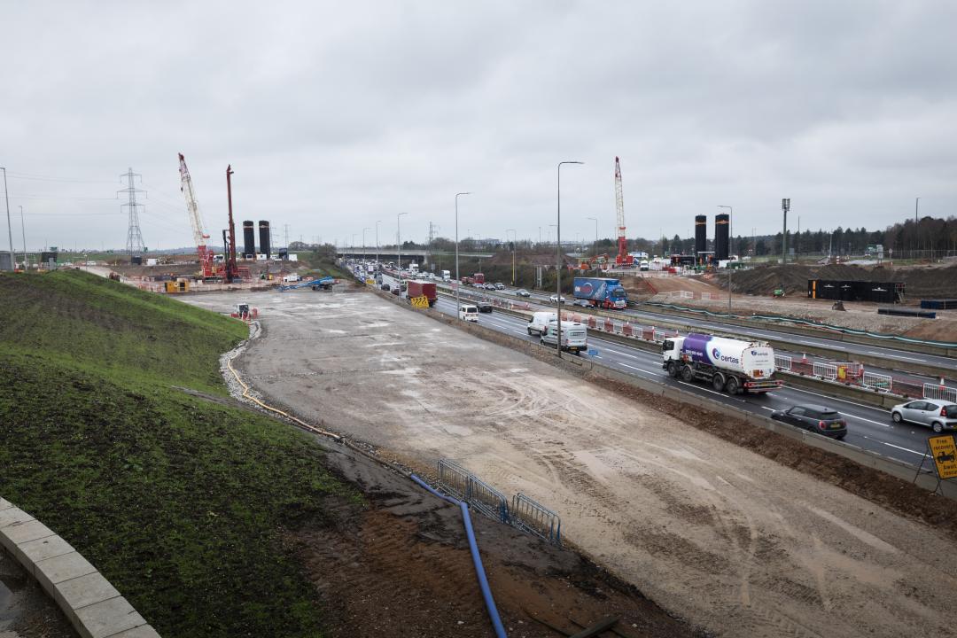 HS2 Construction work near the M42