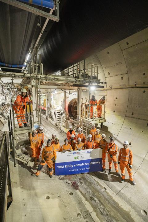 HS Tunnelling Team celebrating