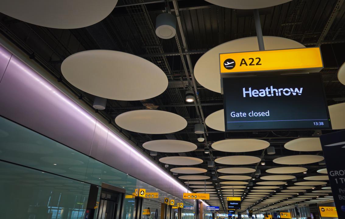 Heathrow Gate Sign