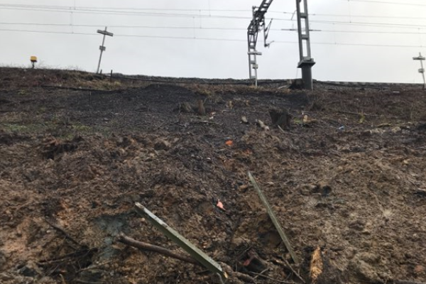 Hillmorton landslip damage January 2021