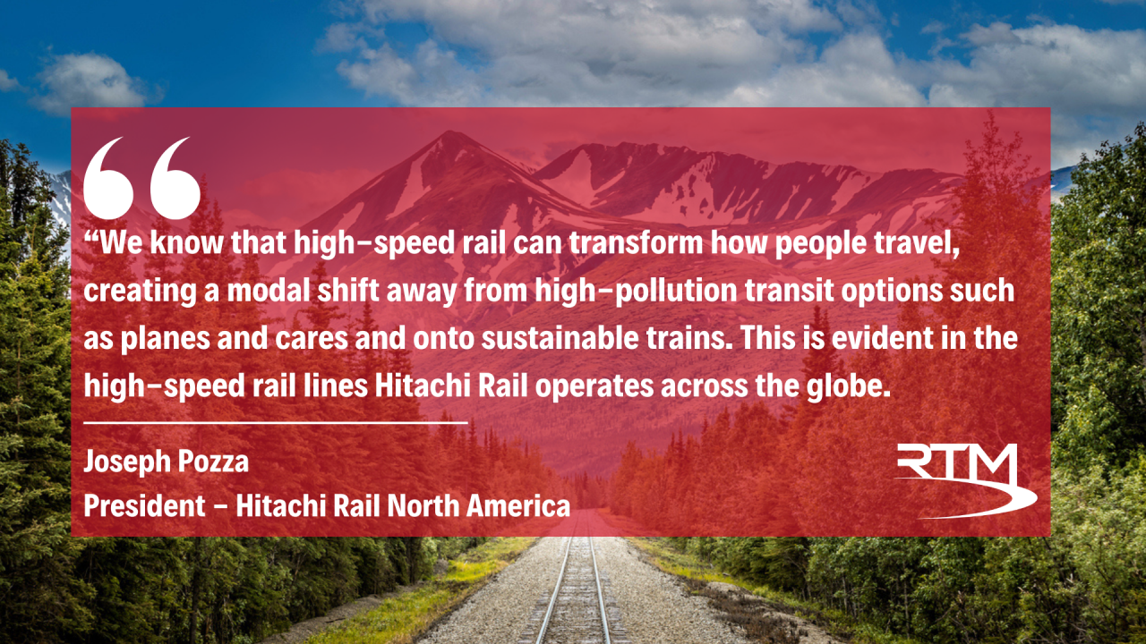 Hitachi Rail us high speed trains quote