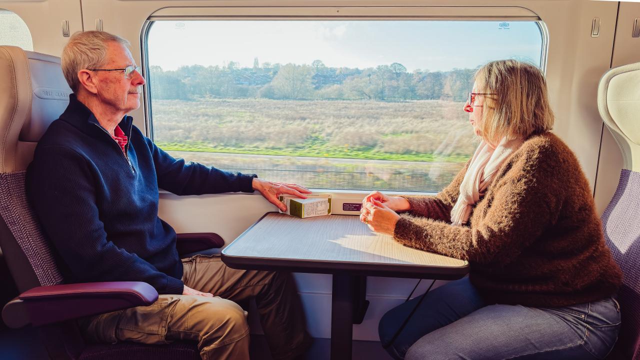 People sat at a table