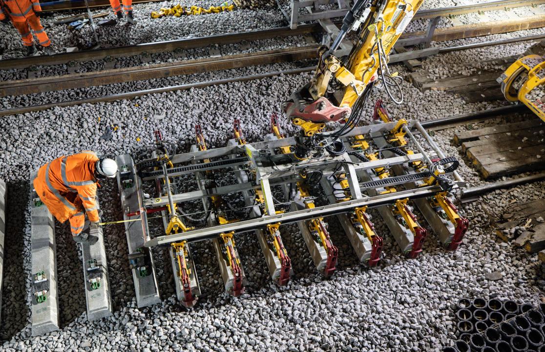 Track installation near Morley, via Network Rail 