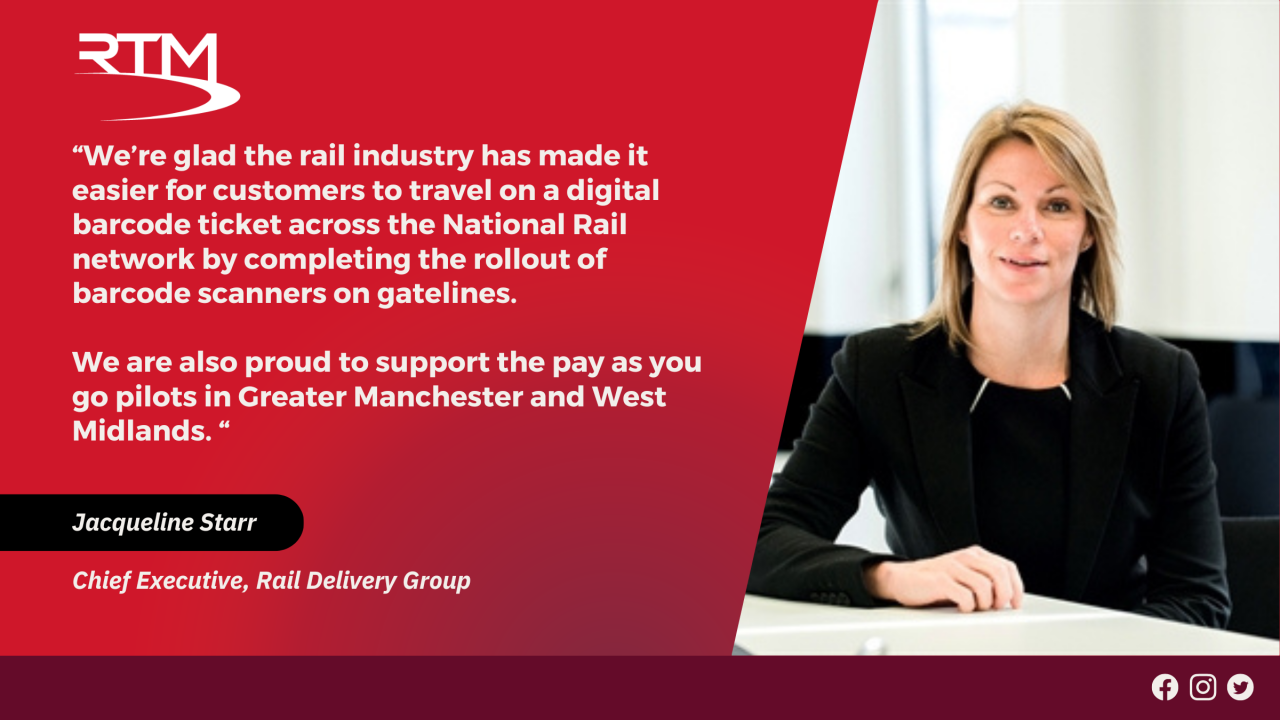 Quote from Jacqui Starr, Rail Delivery Group